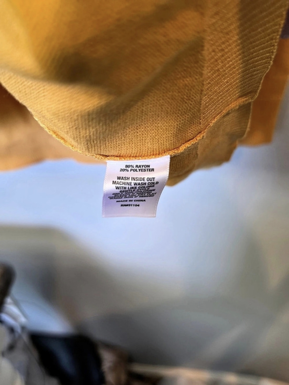 Wonderly Core Crew Yellow Crewneck Sweater Size PL - Picture 4 of 4